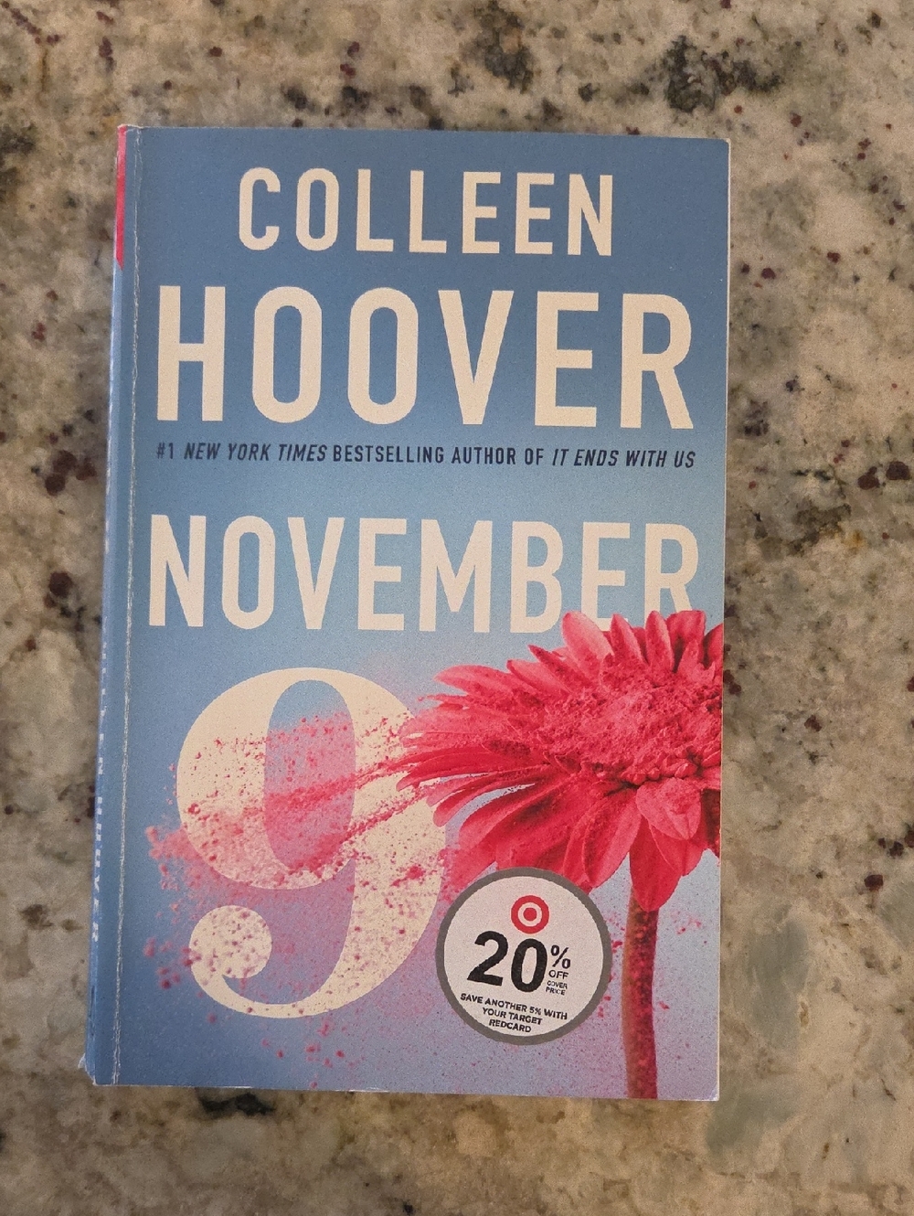 3/$13 or 4/16 Colleen Hoover "November 9" Paperback - Blue & Pink Cover